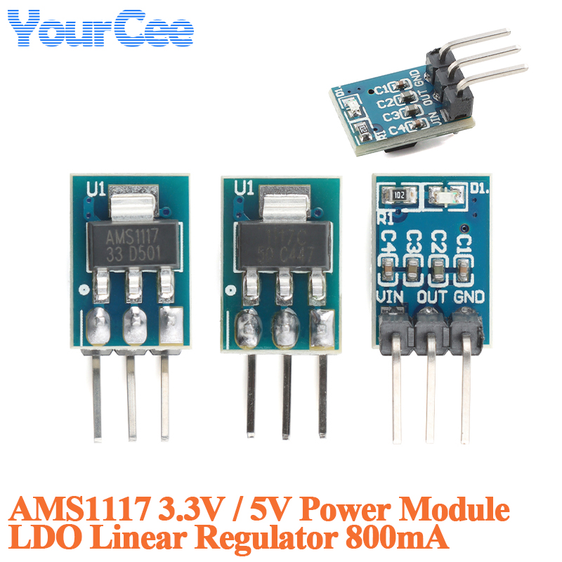 Ams1117 Module - 20 قطعة/1 قطعة AMS1117 3.3 فولت