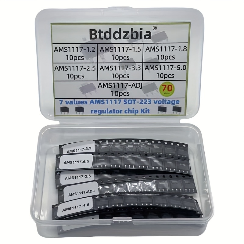 Ams1117 Module - 70pcs مجموعة جهاز تنظيم الجهد مجموعة