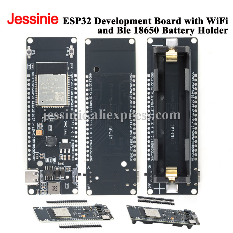 Esp32 Battery Holder Lipo - لوحة تطوير ESP32 مع واي فاي