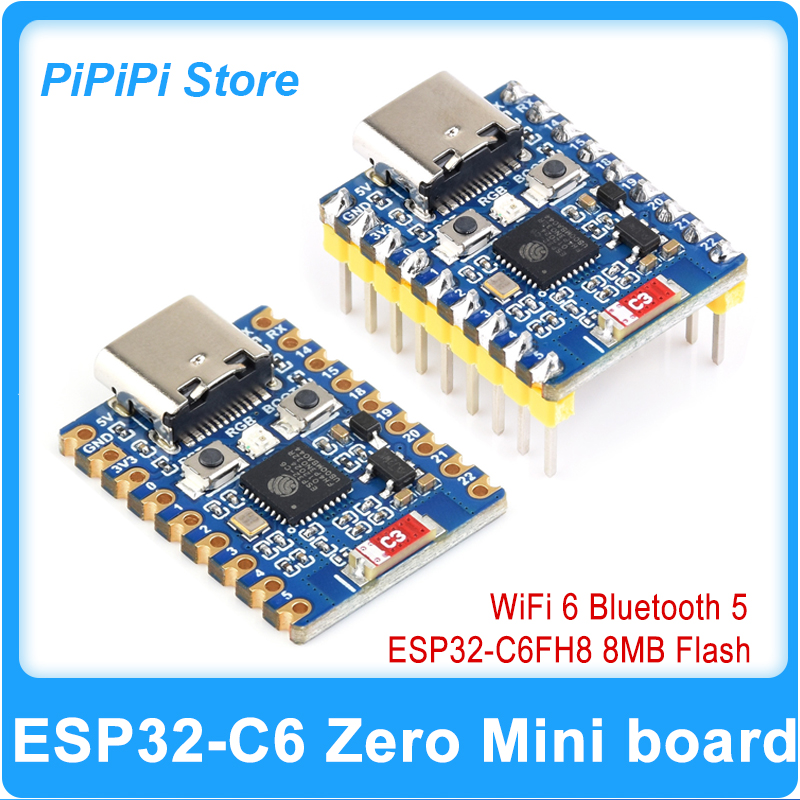 Antenna 2.4Ghz - لوحة تطوير ESP32-C6 Zero فائقة الصغر