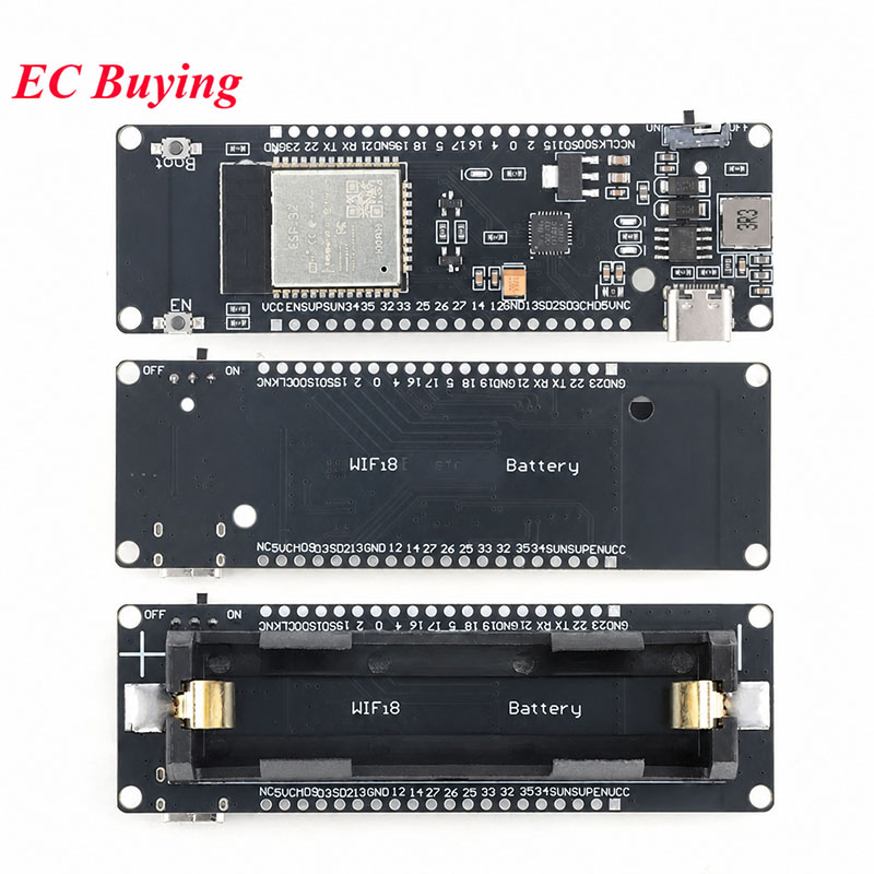 Esp32 Battery Holder Lipo - لوحة تطوير وحدة ESP32 مع واي