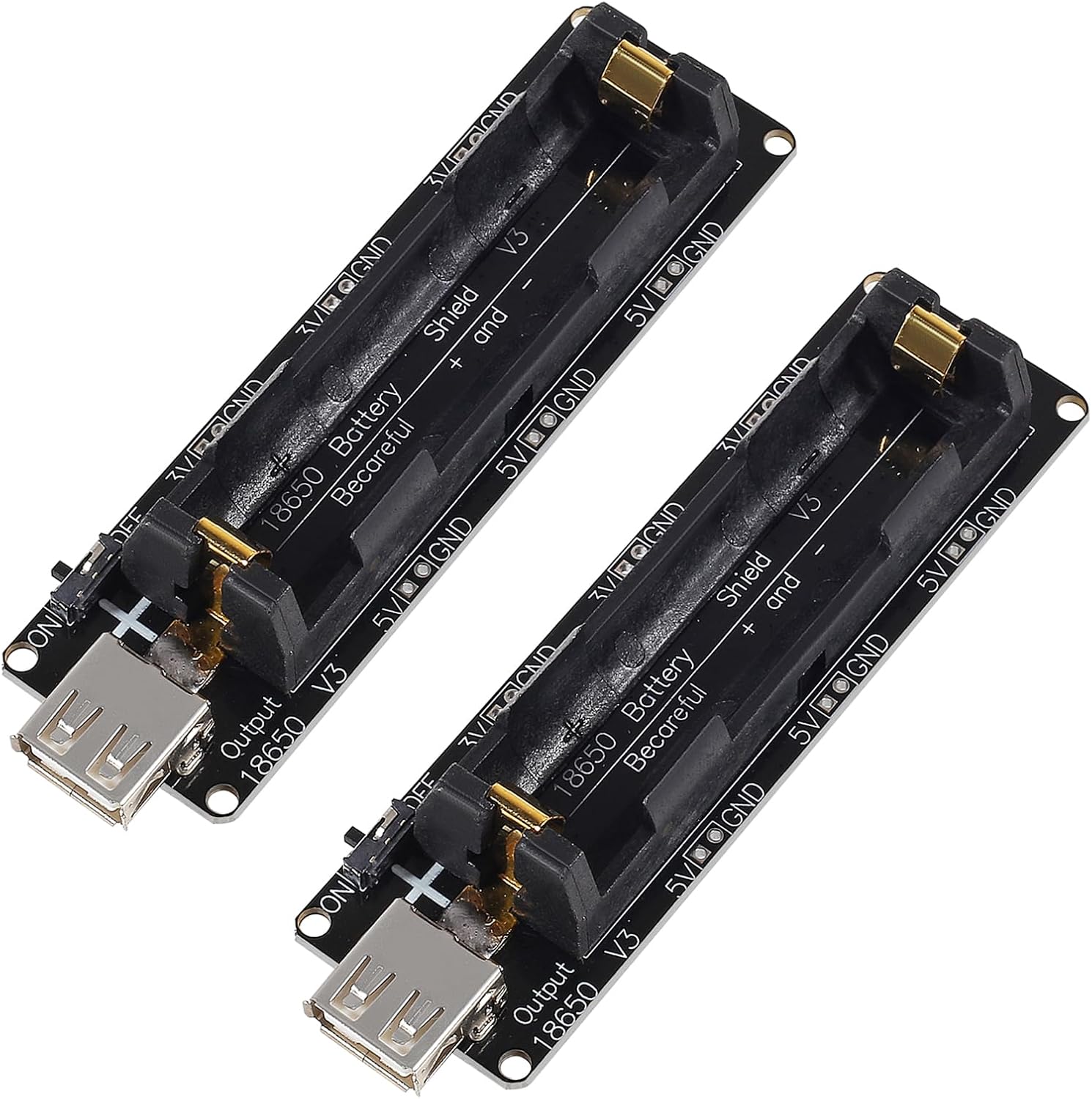 Esp32 Battery Holder Lipo - حامل بطارية 18650 (قطعتان) مع دعم