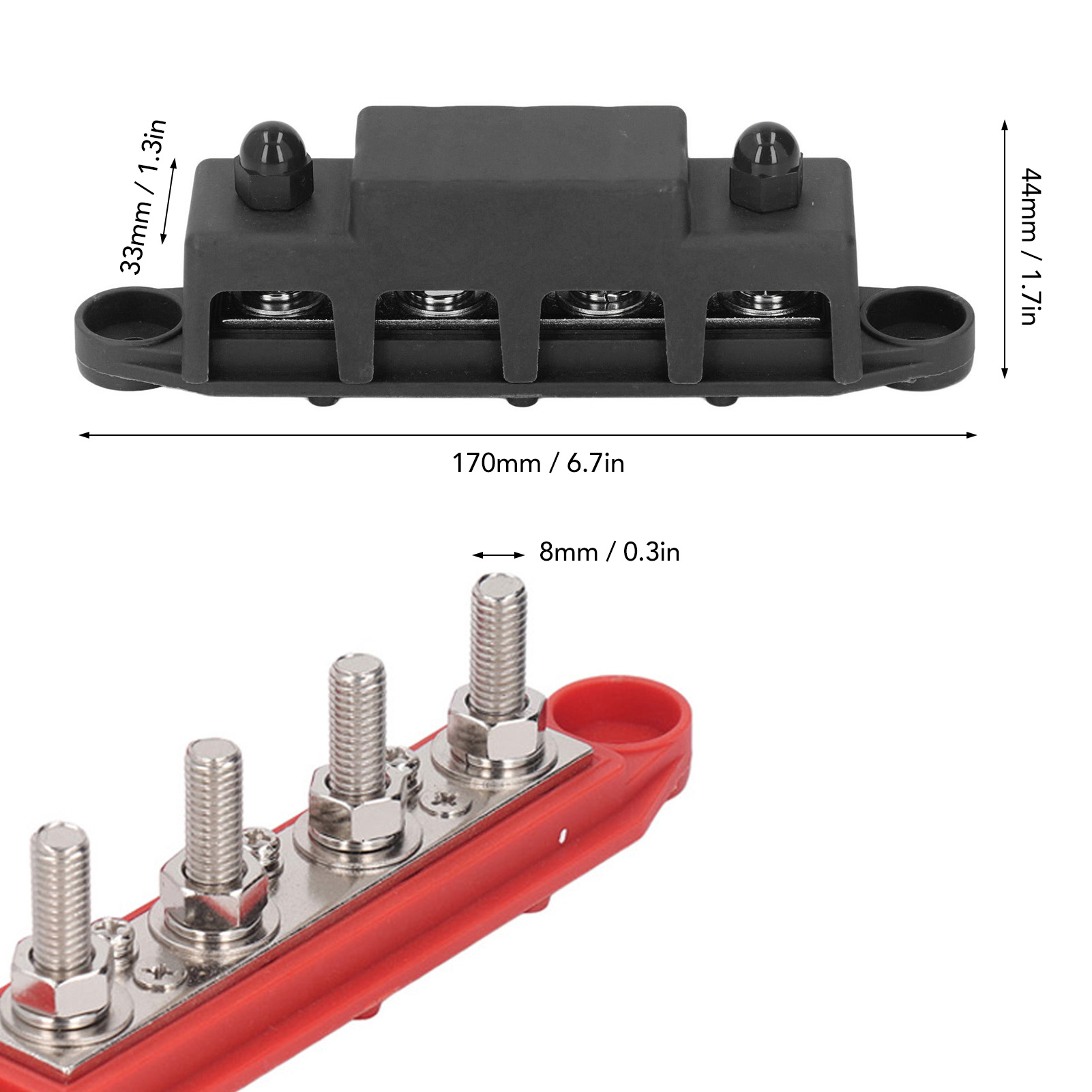 Screw Terminal Block - كتلة توزيع الطاقة ببرغي M8، قضيب