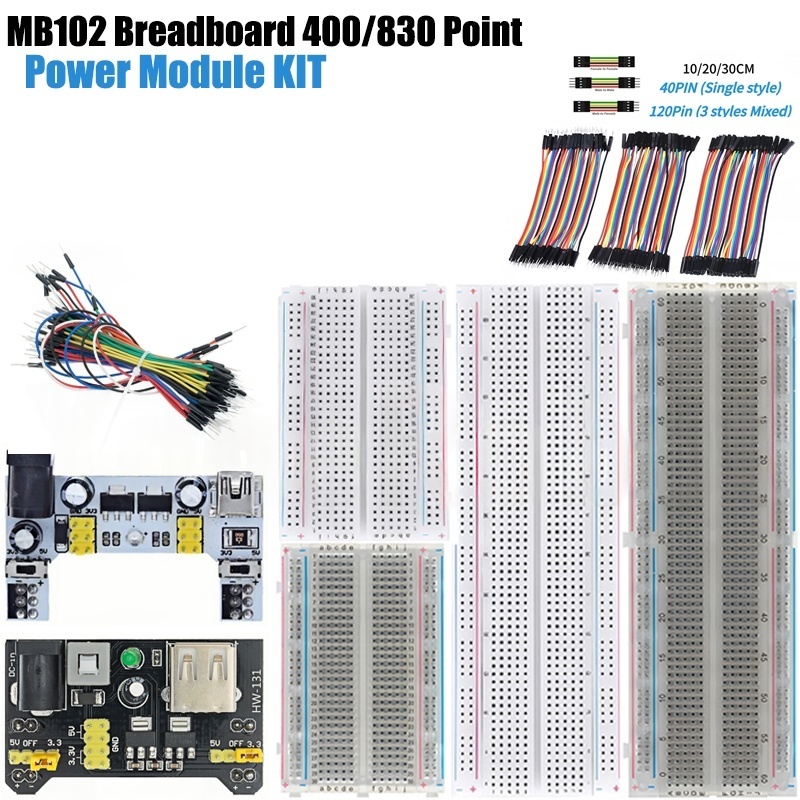 Breadboard 400 Point - MB-102 MB102 اللوح 400 830 نقطة