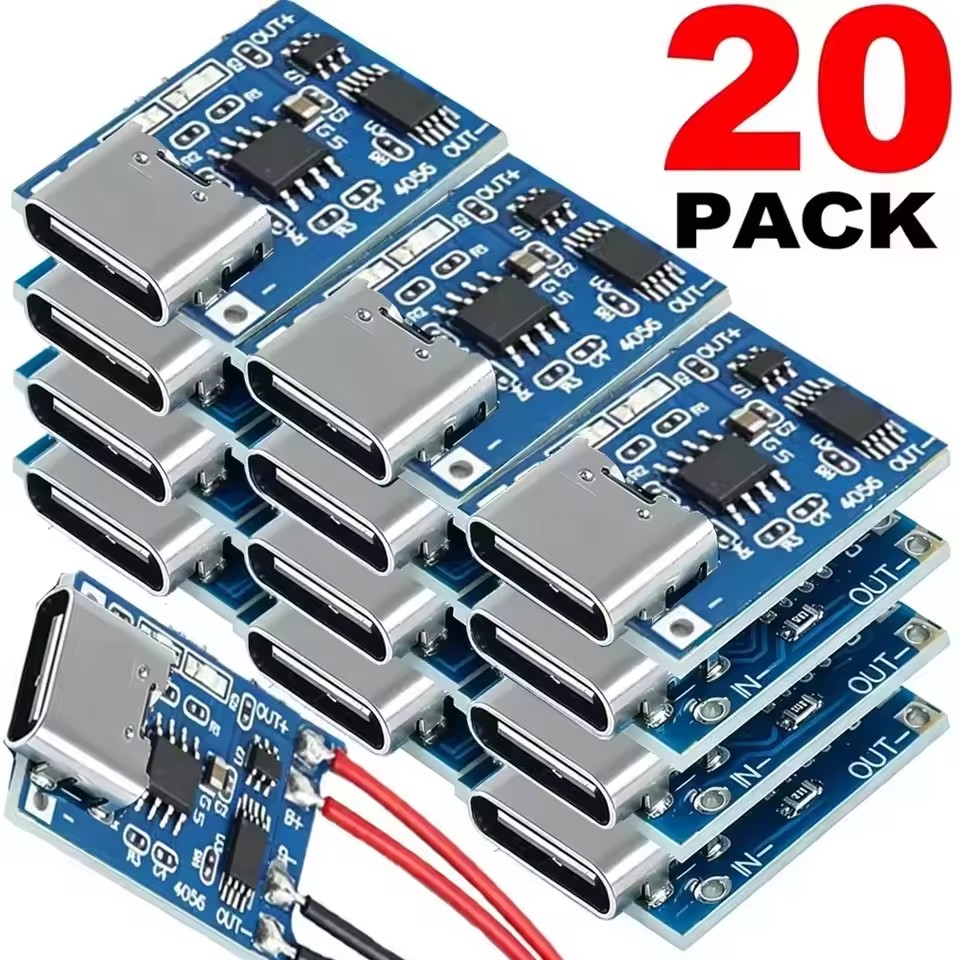 Tp4056 Module - وحدات شحن TP4056 بمنفذ USB Type-C،