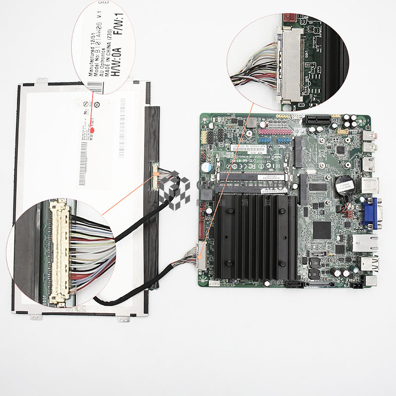 LVDS كابل لوحة LCD لدعم اللوحة - مراجعة Ipex Connector وسعره
