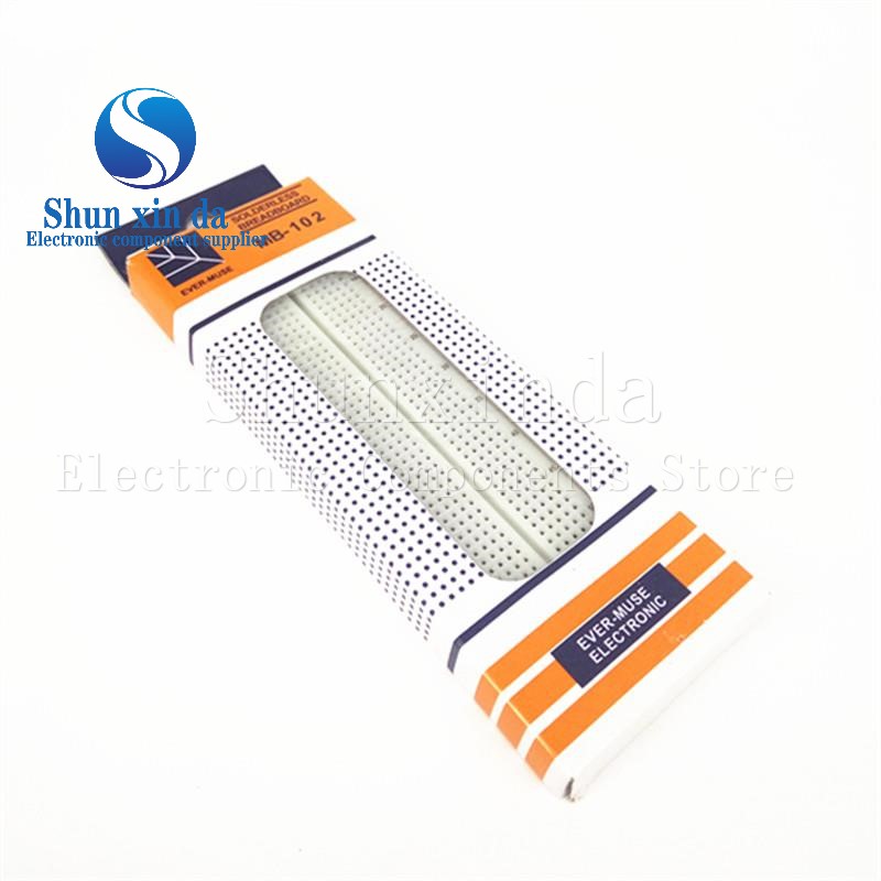 لوحة تجارب MB102 MB-102 مقاس 1 - مراجعة Breadboard 400 Point وسعره