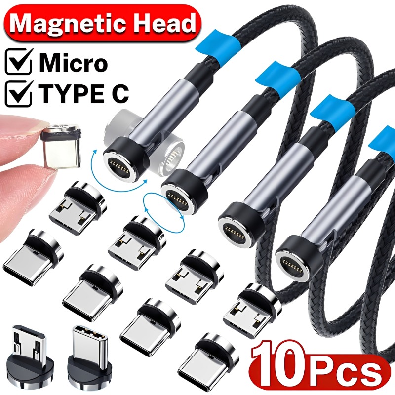 10/1 قطعة رؤوس موصلات مغناطيسي - مراجعة Micro Usb Cable وسعره