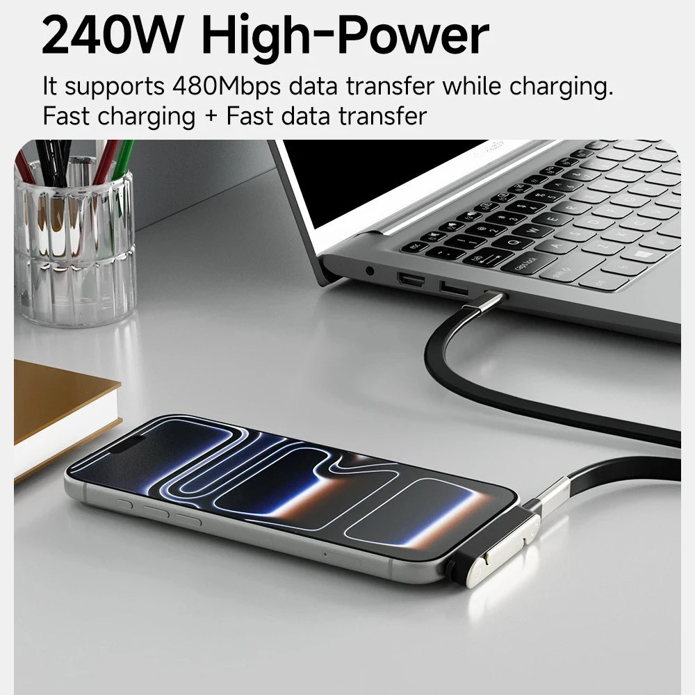 كابل شحن USB نوع C مسطح مع حام - مراجعة Usb C Cable وسعره