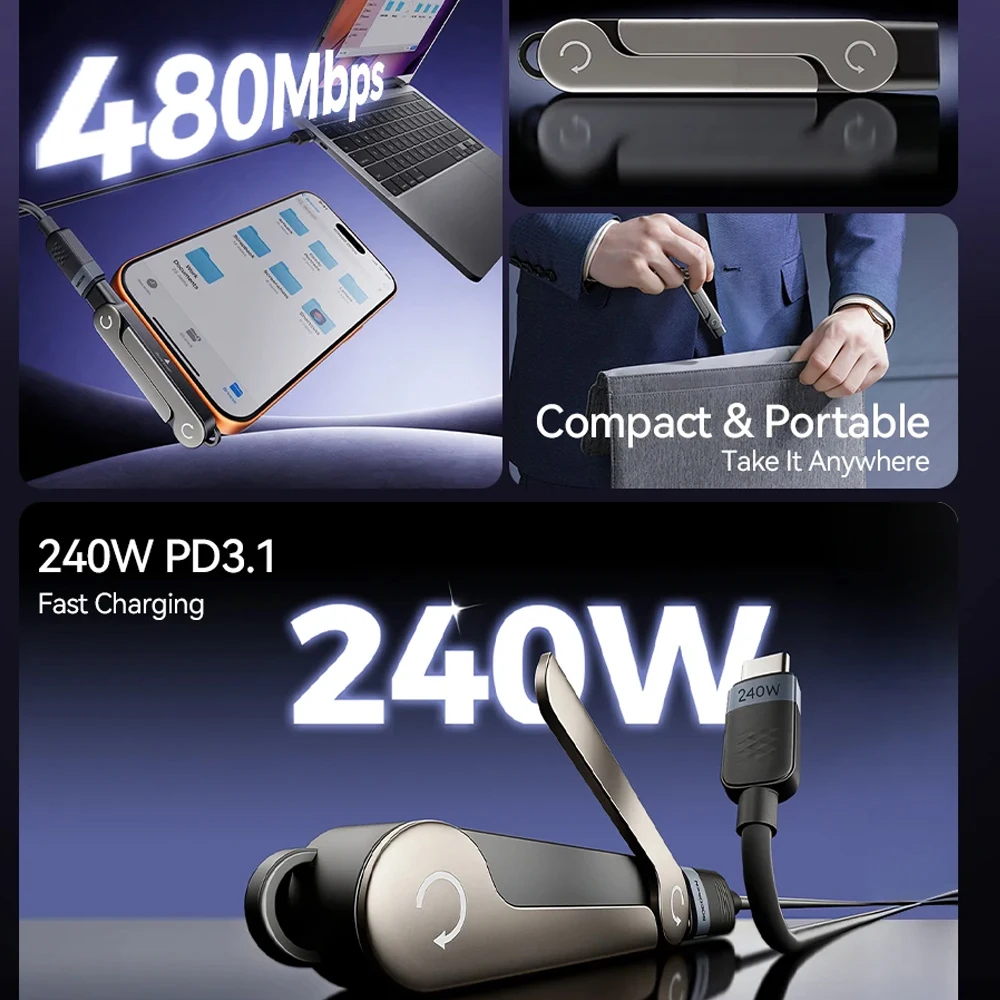 كابل شحن USB نوع C مسطح مع حام - مراجعة Usb C Cable وسعره