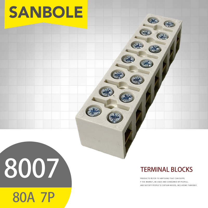 10 قطعة 80A/7P كتل طرفية نوع ث - مراجعة Screw Terminal Block وسعره
