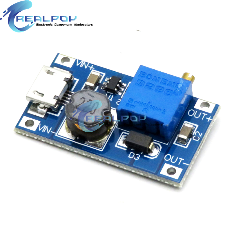 MT3608 DC-DC وحدة دفعة قابلة ل - مراجعة Tp4056 Module وسعره