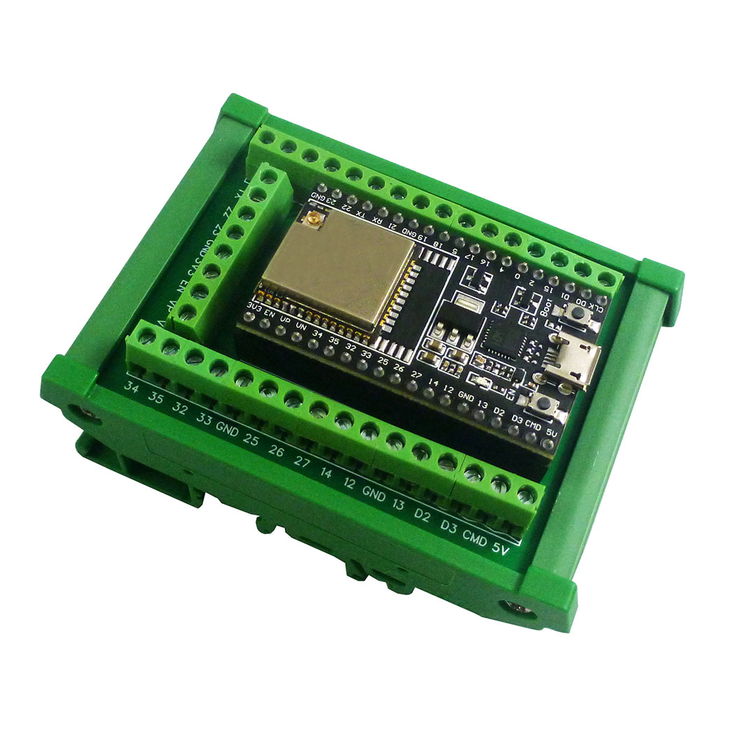ESP32 DIN السكك الحديدية جبل ا - مراجعة Screw Terminal Block وسعره