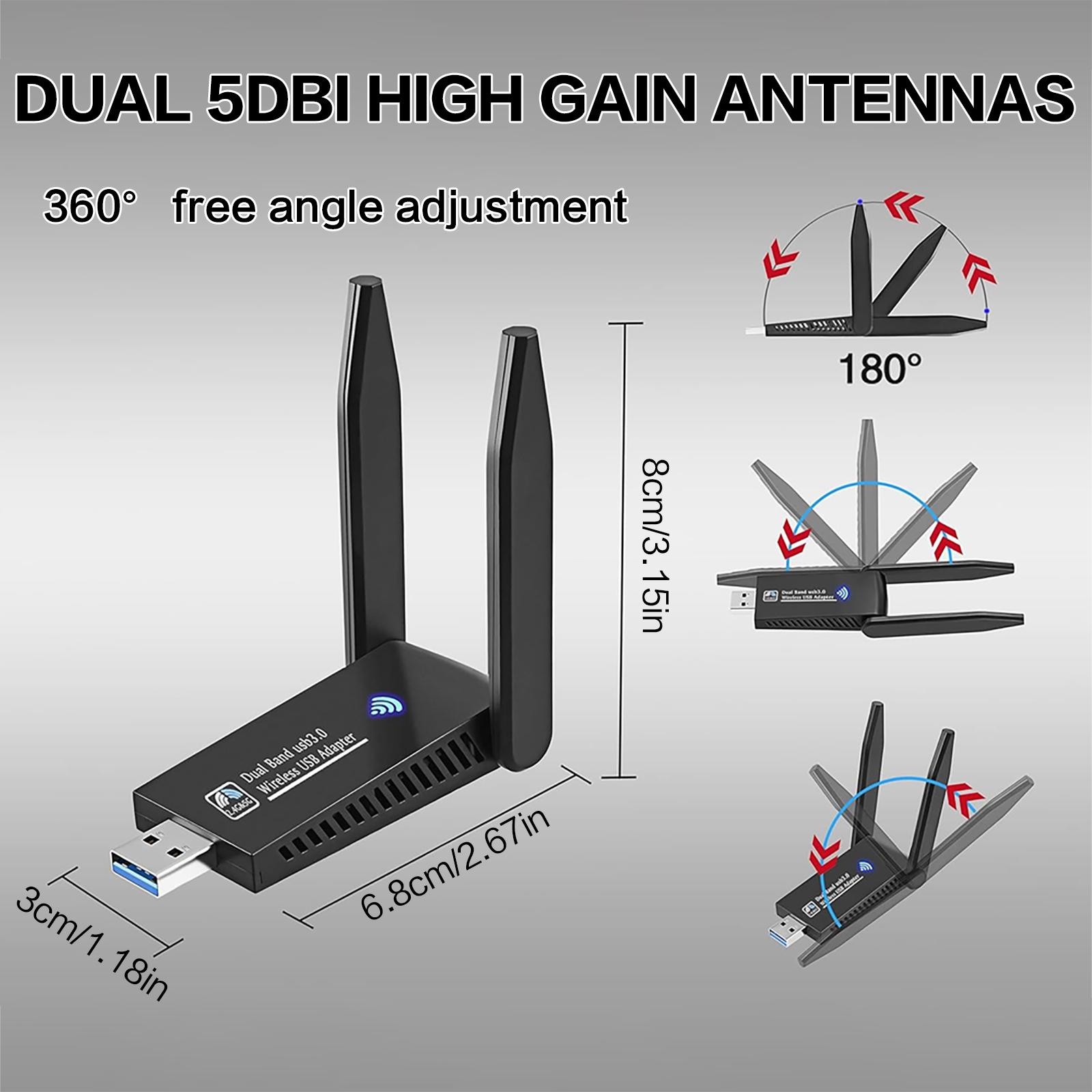 محول واي فاي USB بسرعة 1300 مي - مراجعة Antenna 2.4Ghz وسعره