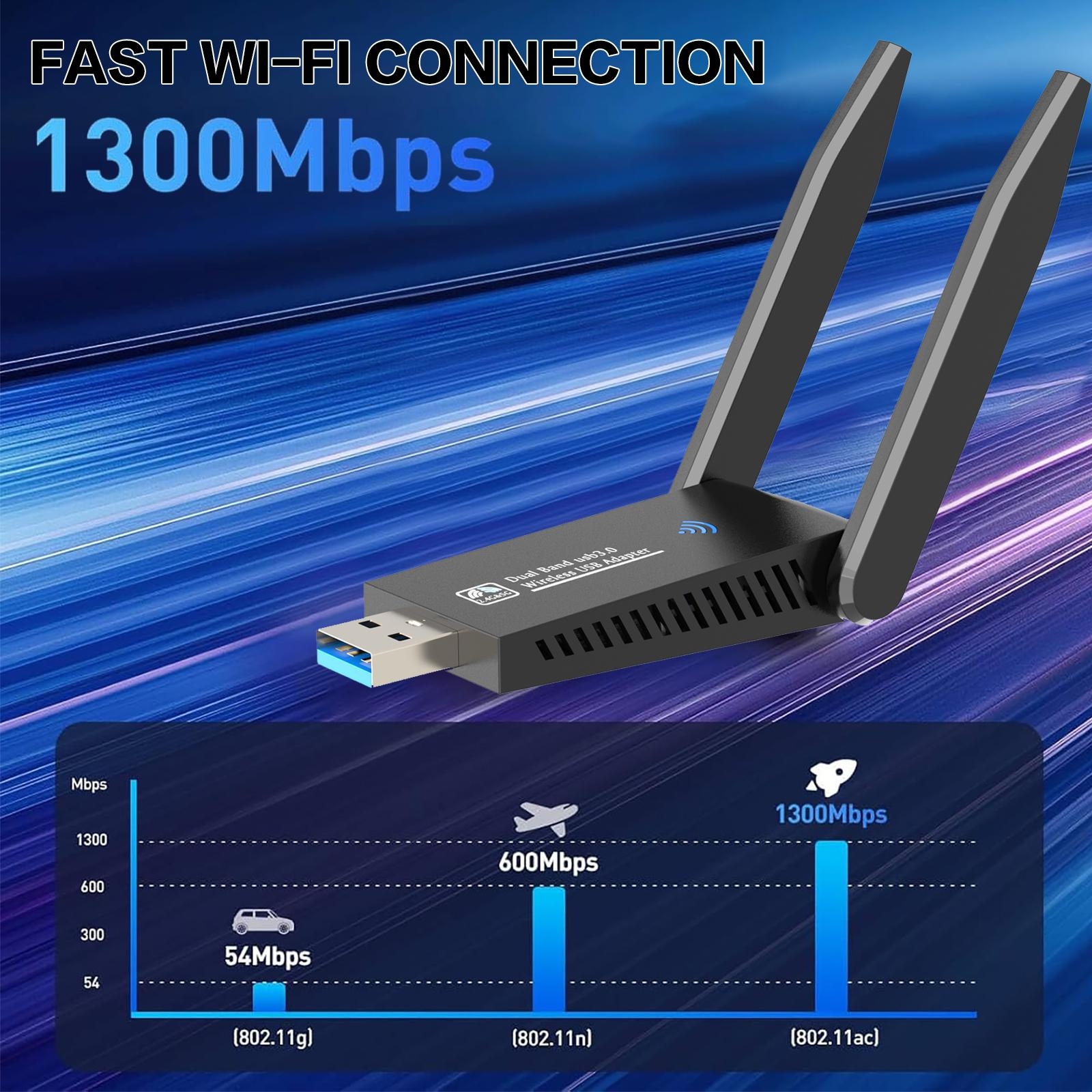 محول واي فاي USB بسرعة 1300 مي - مراجعة Antenna 2.4Ghz وسعره