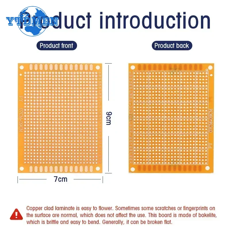 1-20 قطعة 5x7 سنتيمتر PCB العا - مراجعة Perfboard وسعره