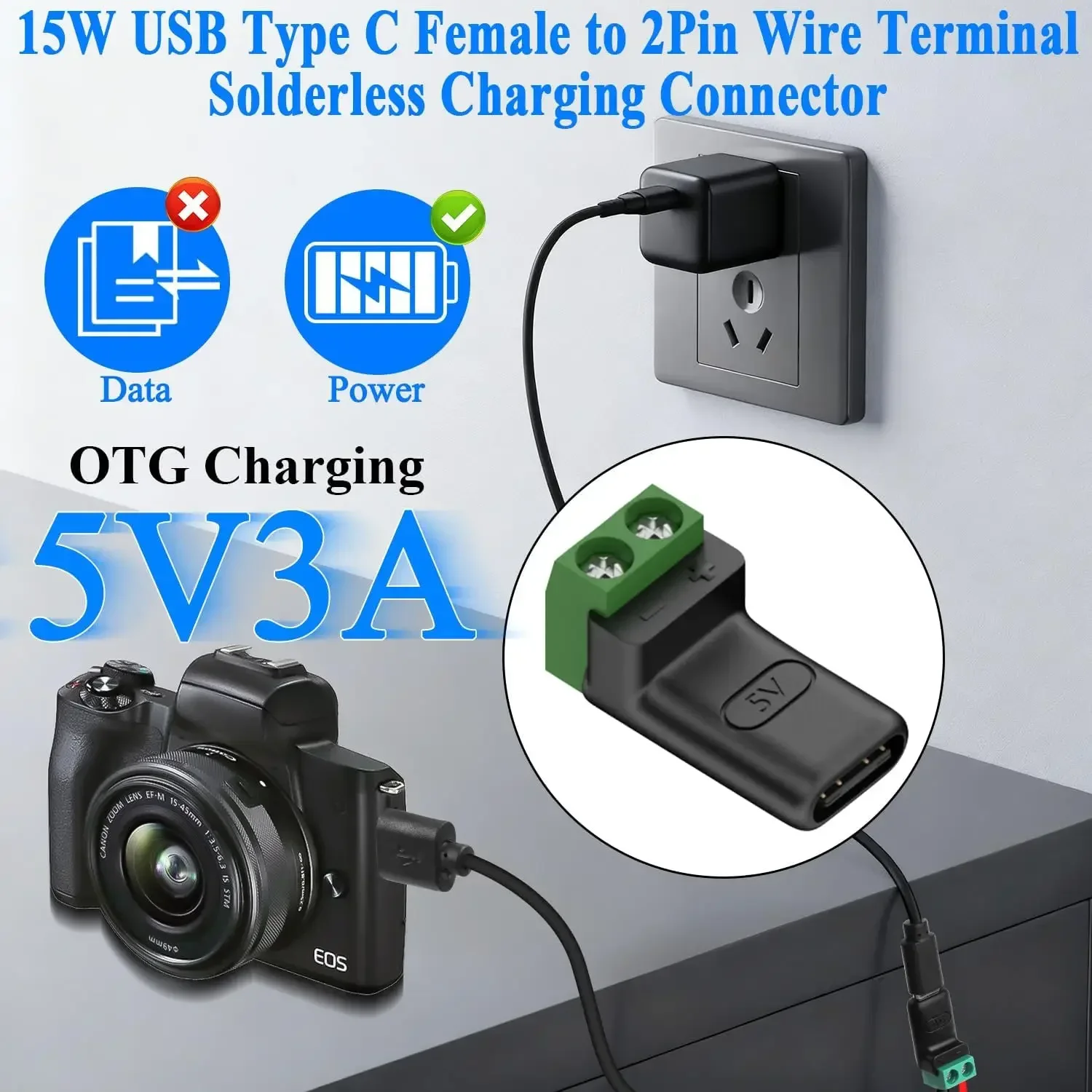 1-4 قطع موصل بدون لحام USB C إ - مراجعة Screw Terminal Block وسعره