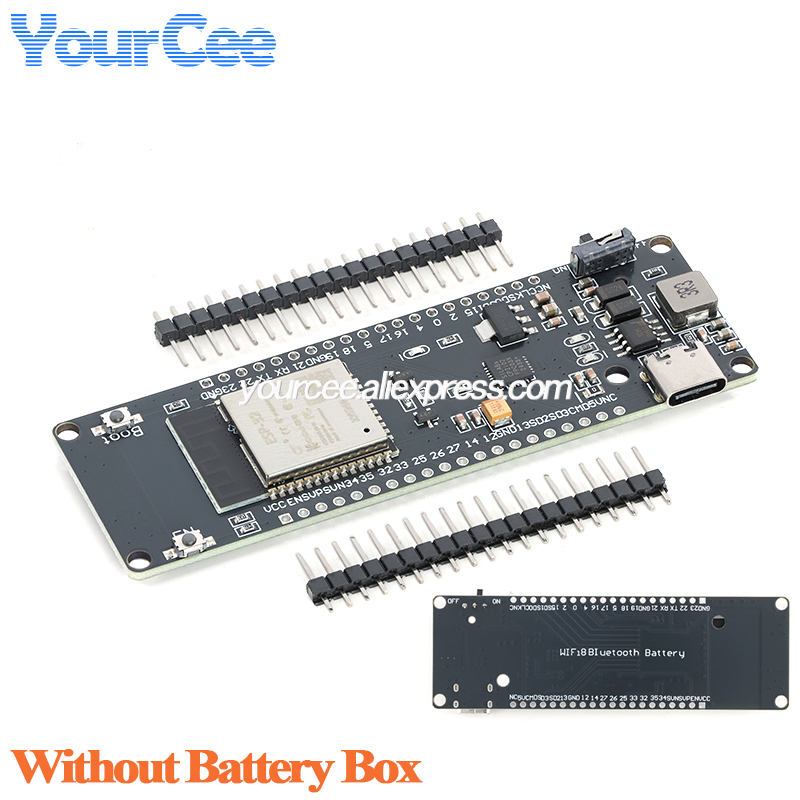 لوحة تطوير ESP32 مع واي فاي وب - مراجعة Esp32 Battery Holder Lipo وسعره