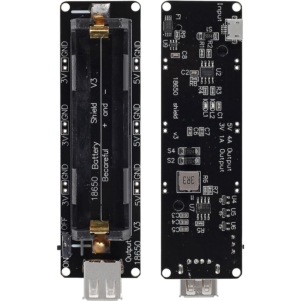 حامل بطارية 18650 (قطعتان) مع  - مراجعة Esp32 Battery Holder Lipo وسعره