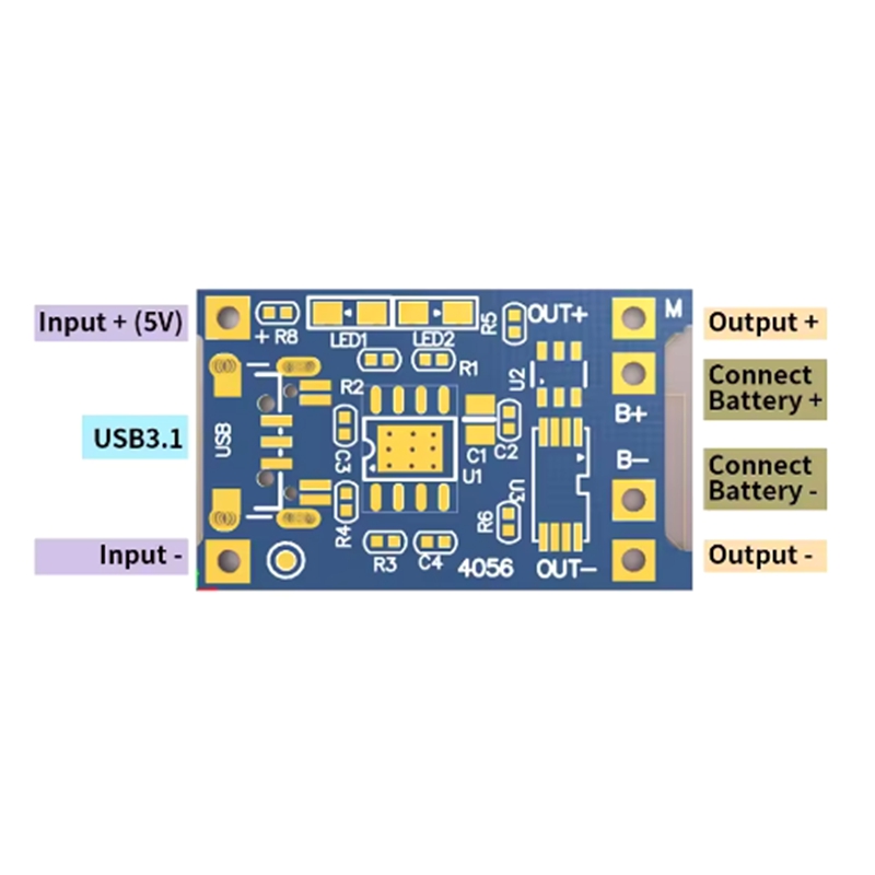 1-100 قطعة Type-c USB 5 فولت 1 - مراجعة Tp4056 Module وسعره