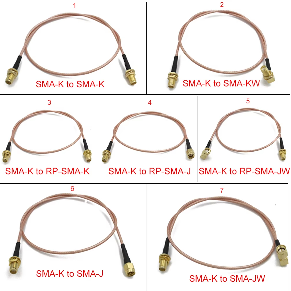 RG316 SMA إلى SMA/RP SMA ذكر ا - مراجعة Jumper Wire Kit وسعره