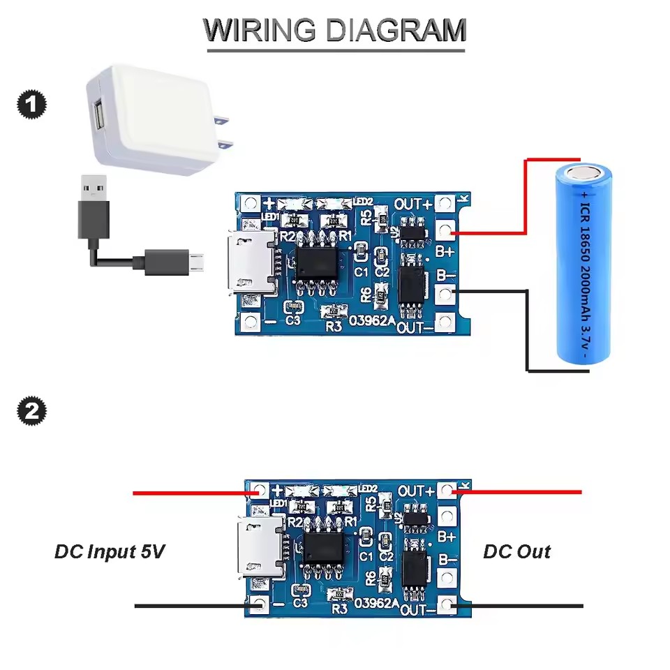 وحدات شحن TP4056 بمنفذ USB Typ - مراجعة Tp4056 Module وسعره
