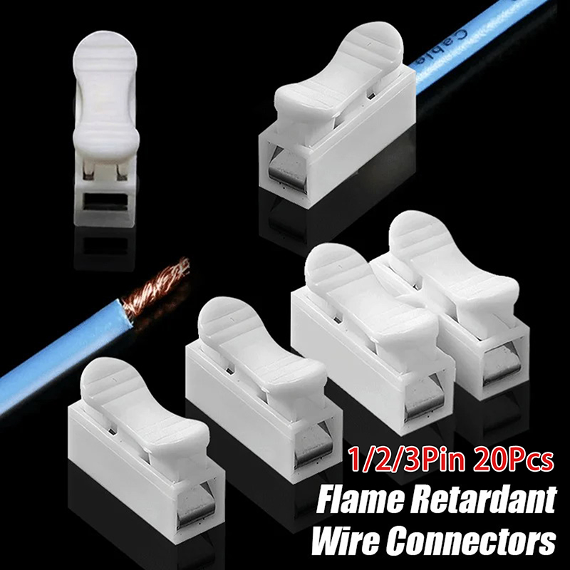 20 قطعة موصل أسلاك زنبركي 1P 2 - مراجعة Screw Terminal Block وسعره